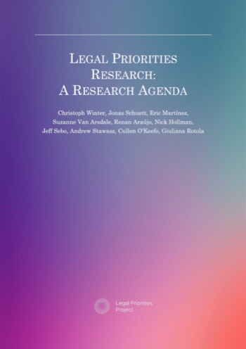 Legal Priorities Project research agenda cover